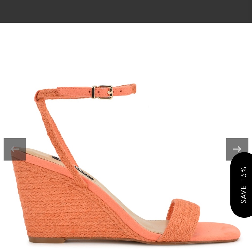 Beautiful 😻 Nine West Nile Wedge Sandal - Picture 3 of 4